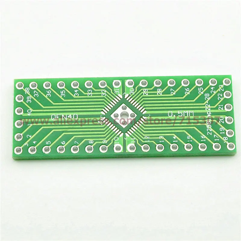 Плата адаптера PHISCALE QFN32/ QFN40 (smd для dip) шаг 0 5 мм 10 шт.|pitch|pitch adapter |