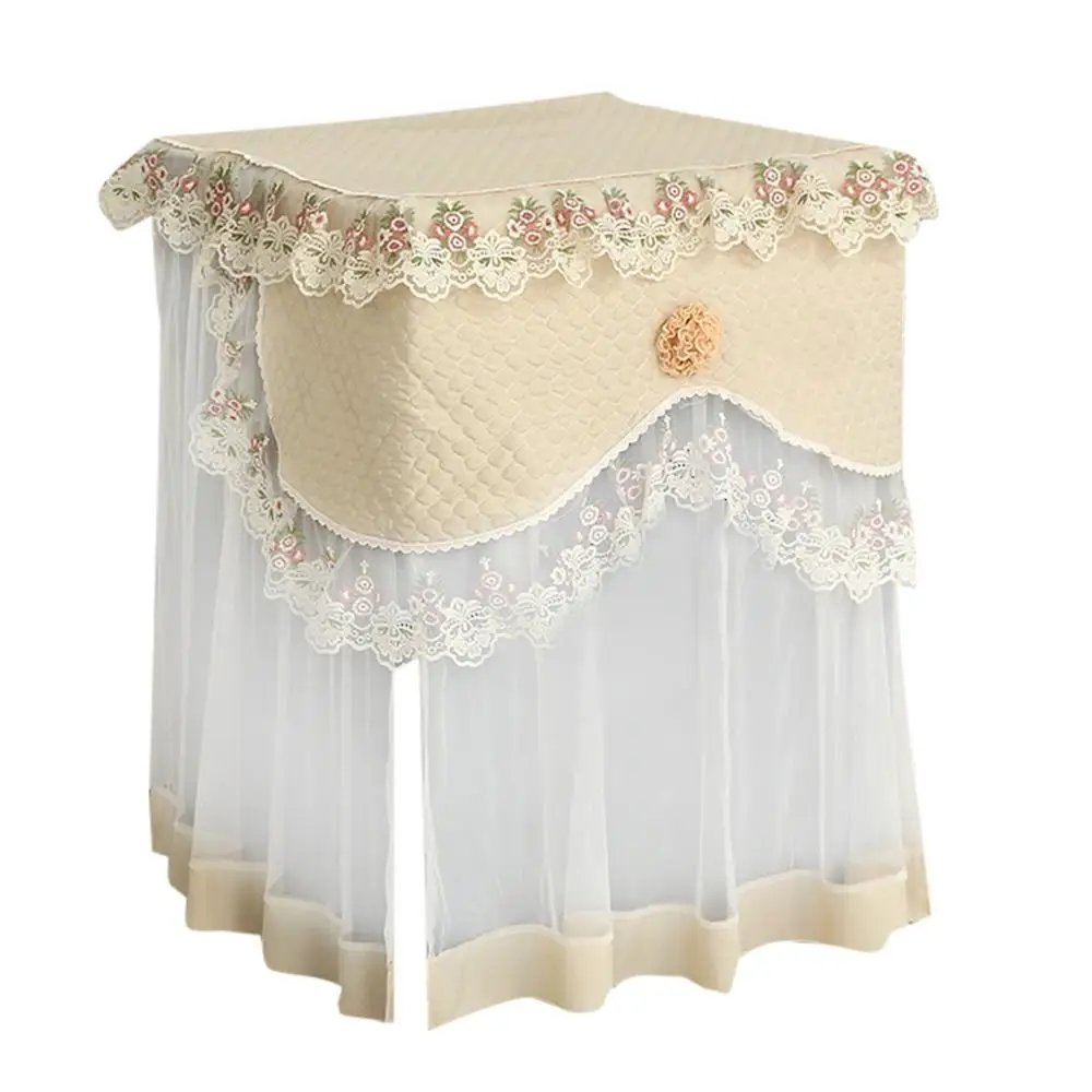 Dust Cover Safflower Кружева рюшами Цветочная Стиральная Машина Пылезащитный Чехол передняя прочная мягкая домашняя не загрязняющая пыль крышка@ 10 - Цвет: Dust Cover