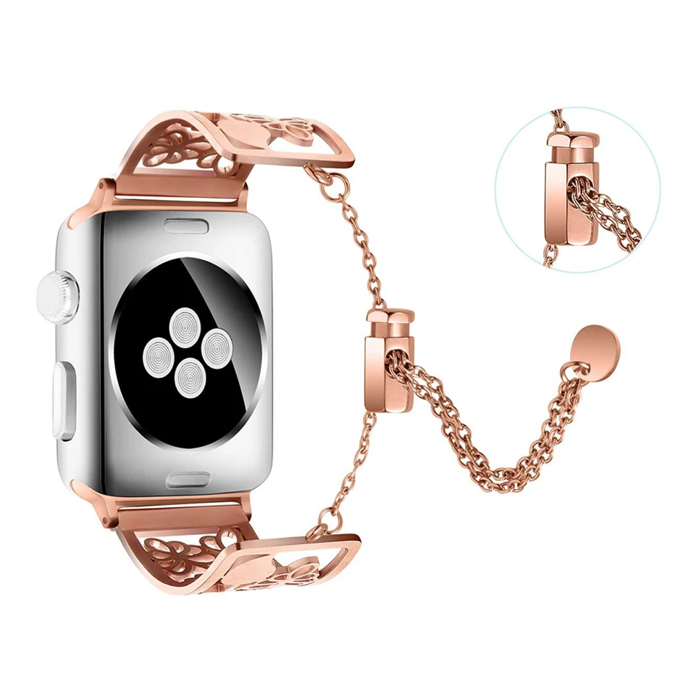 Ремешок из нержавеющей стали для Apple Watch 40 мм 44 42 38 металлический браслет |