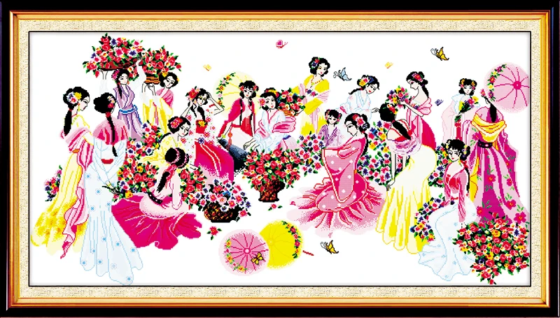 Joy Sunday китайский домашний декор R071R072R157R180 подружки цветы цветут двенадцати Jinling Дамская мечта о красных особняках вышивка крестиком