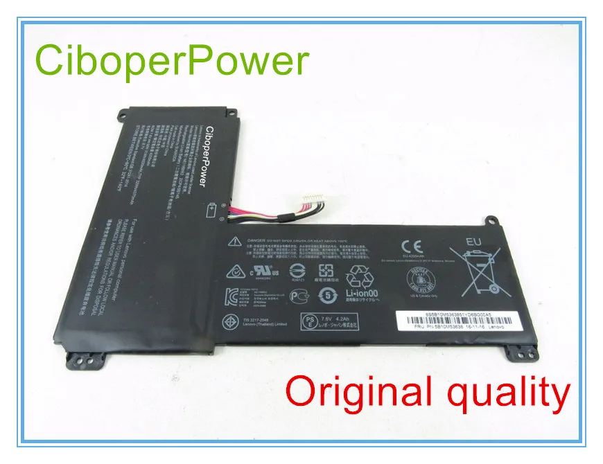 Оригинальная батарея для 7,5 V 31Wh 0813004 NE116BW2 Аккумулятор для ноутбука 110S-11IBR 5B10M536