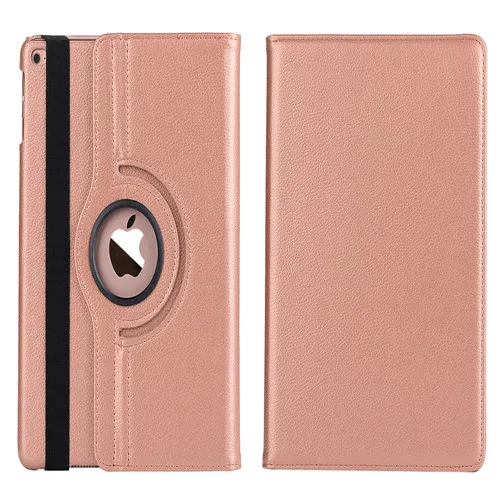 Rose Gold Чехол для Apple iPad 5 6 Air 1 Air 2, чехол для нового iPad 9,7 5-го 6-го поколения вращающийся на 360 Градусов Кожаный смарт-чехол - Цвет: Rose Gold