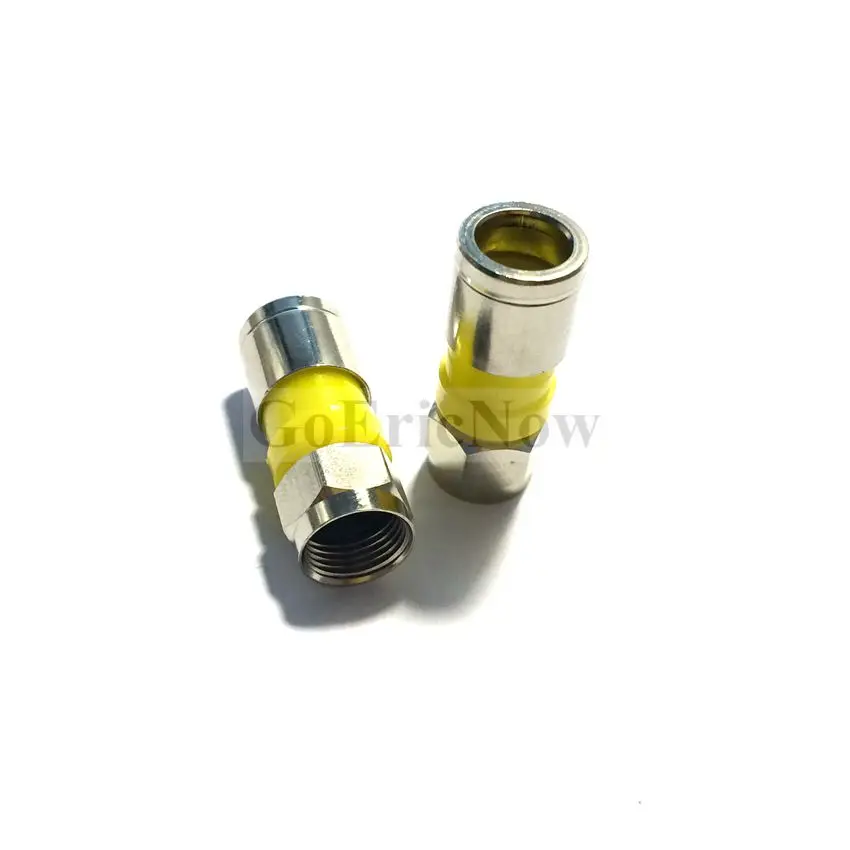 1 шт. RF коаксиальный желтый Универсальный водонепроницаемый Rg6 защелкивающийся и