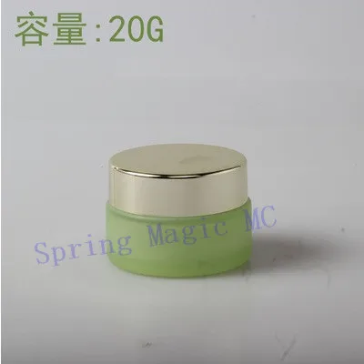 Сине-зеленые стеклянные банки для крема масок глаз эссенций косметики пустые