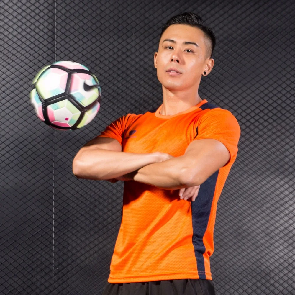 Summer Style T Shirt New Soccer Jersey Running Fitness Quick Dry Slim Fit T-shirts Short-Sleeve top Sports t shirt For Men XXXL | Спорт и