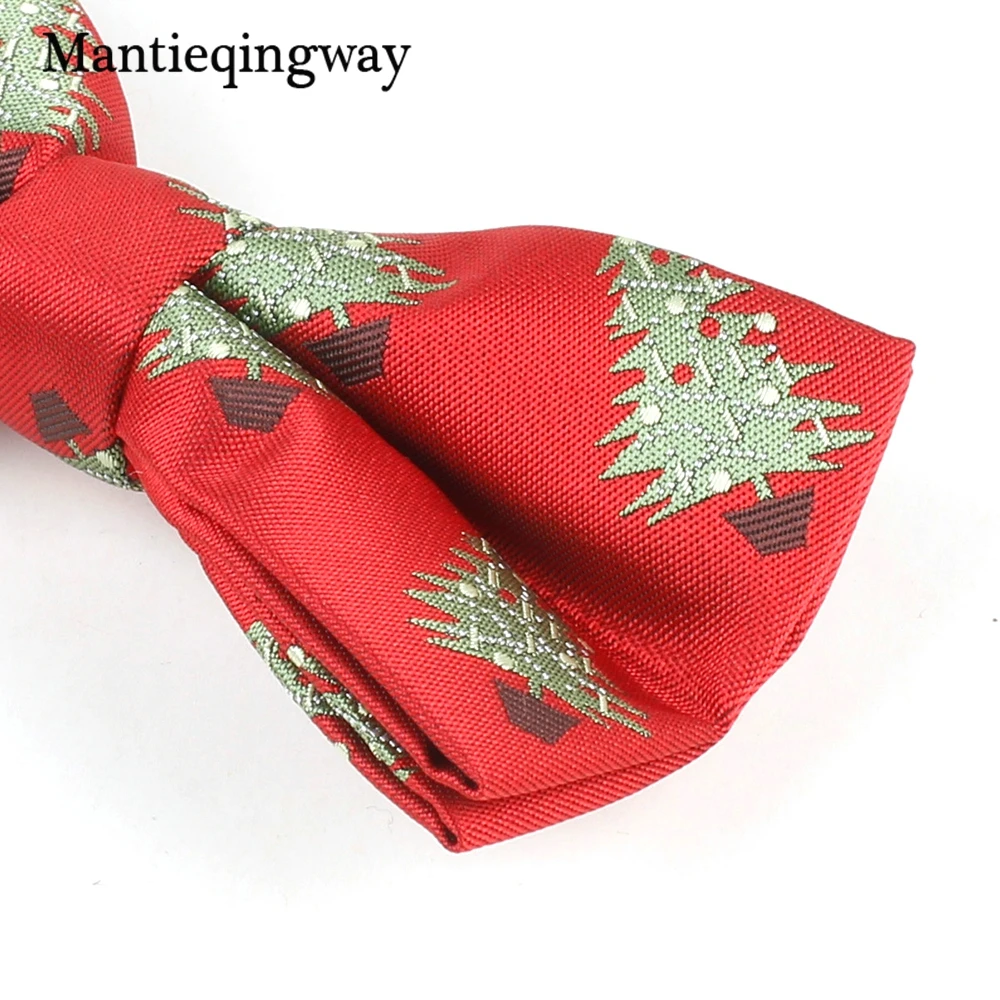 Бренд mantieqingway, мужской галстук-бабочка, мужской галстук-бабочка из полиэстера, для свадьбы, для жениха, тонкий Рождественский галстук-бабочка, Санта Клаус, лось, галстук-бабочка