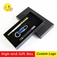1set crystal signature pen multicolor metal ballpoint pens customized logo engraving name business office gift pen with gift box