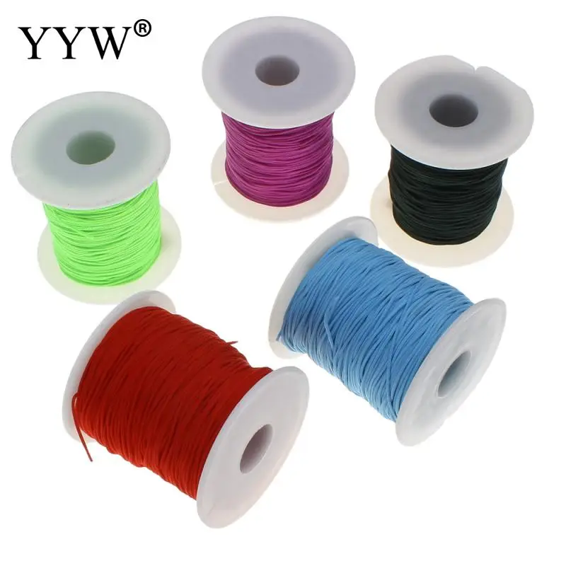 

YYW 80yards 1mm Nylon Cord Thread Chinese Knot Macrame Cord Bracelet Braided String Diy Tassels Beading European String Thread