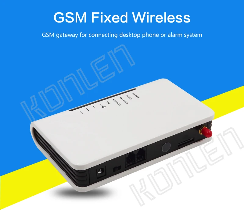 KONLEN беспроводной фиксированный GSM 900/1800 МГц Терминал 2 порта Подключение домашнего рабочего телефона работа с sim-картой Поддержка резервного аккумулятора