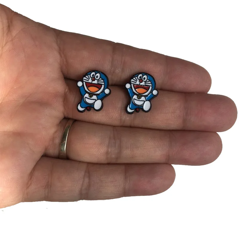 Doraemon аниме серьги для косплея Милая модная забавная новинка Женский пирсинг уха