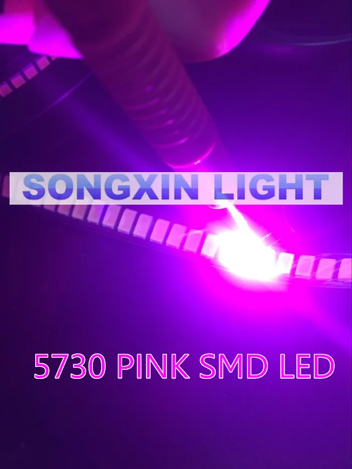 100 шт. 5630/5730 SMD/SMT розовые диоды для поверхностного монтажа SMD SMT 5730 светодиодный чип