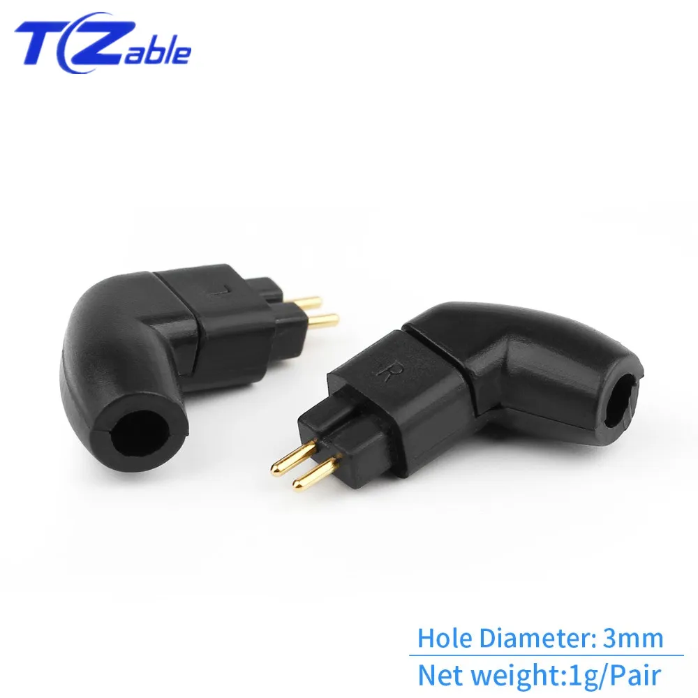 Hifi 0,78 мм наушники контактный разъем 90 градусов для UE11 ES3 W4R UE18 um3xrc DIY наушников Обновление разъем припоя провода разъем аудио разъем