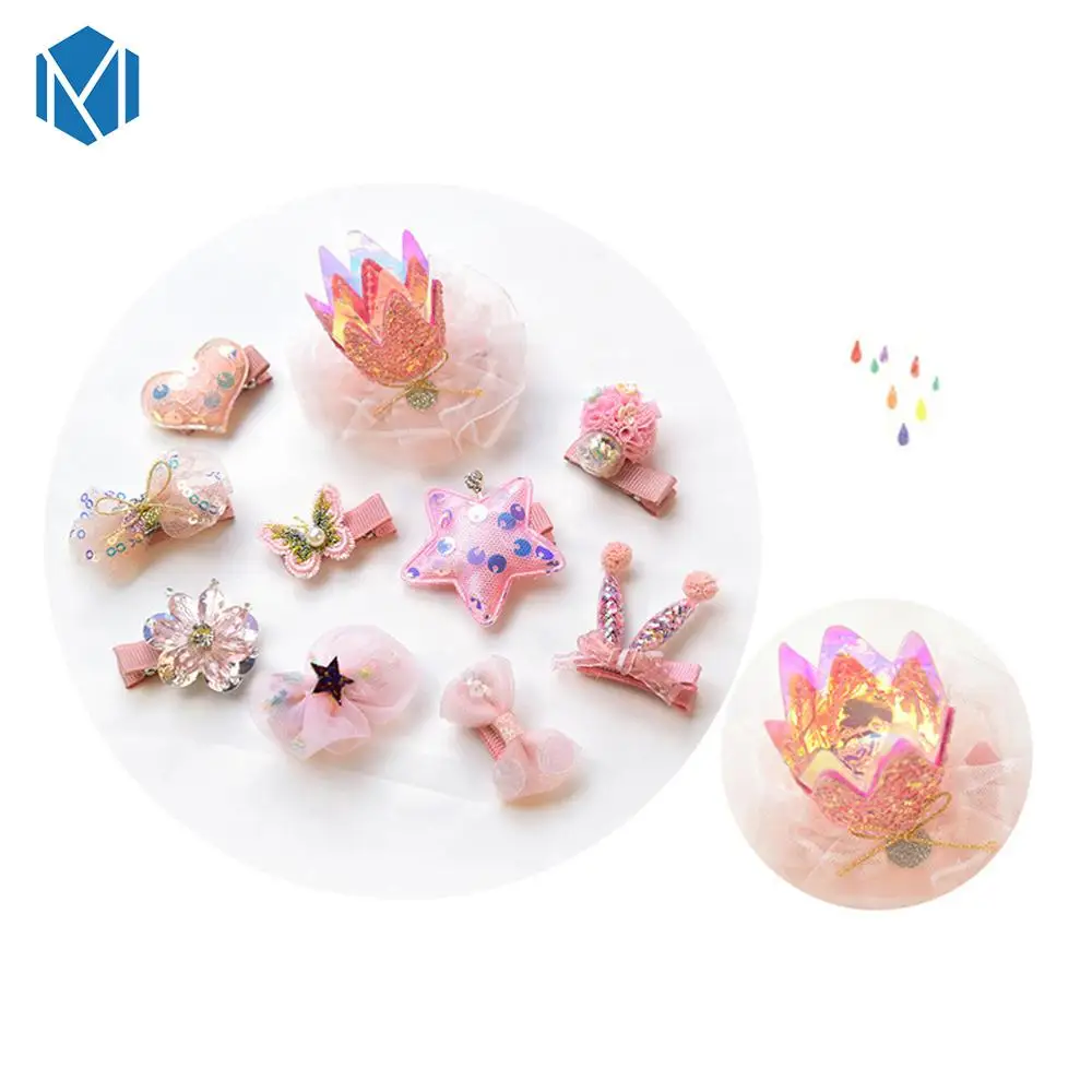 M MISM 10 шт./компл. Детский милый комплект аксессуаров для волос детский бант корона