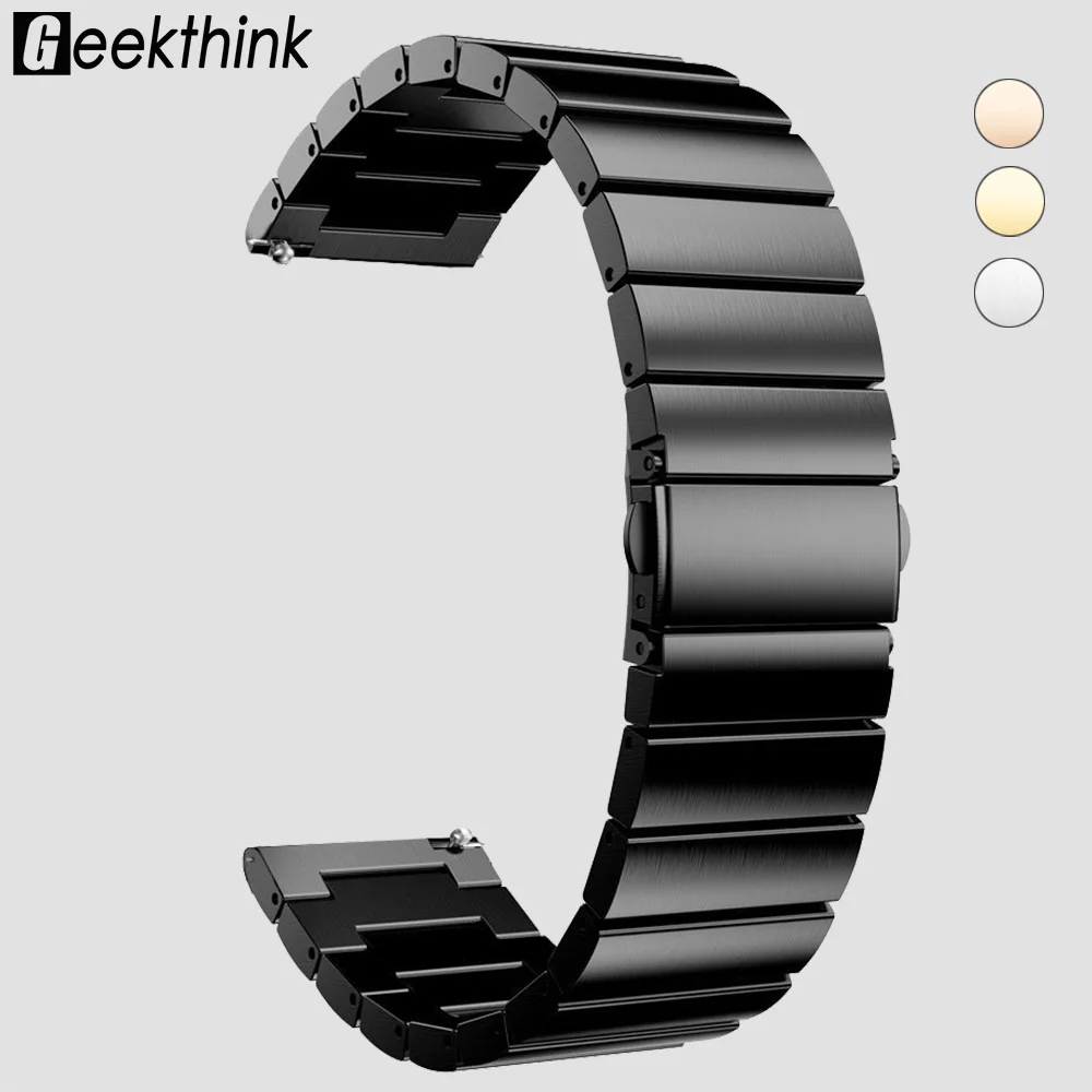 Часы полосы для Samsung Gear S2 классический передач S3 Frontier 20/22 мм из нержавеющей стали