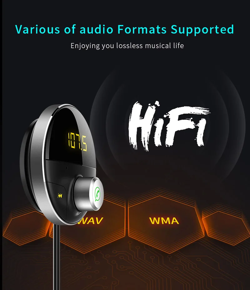 JaJaBor fm-передатчик fm-модулятор Bluetooth Carkit Handsfree AUX 3,5 мм музыкальный MP3-плеер Bluetooth аудио адаптер музыкальный приемник