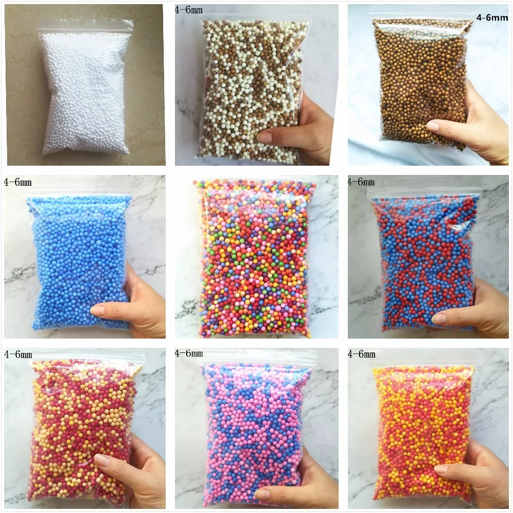 15000pcs 15g Bright Colours Foam Beads Colorful Polystyrene Foam Balls Styrofoam Filler Foam Mini Beads Balls Crafts DIY Decor