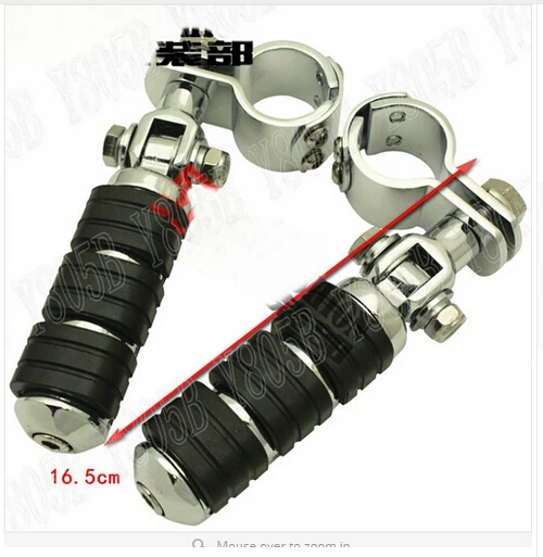 Universal Chrome Front Left &amp Right Footrest Foot Pegs For Suzuki Kawasaki Honda Yamaha Sport Motorcycle 30mm-35mm Crash Bar |