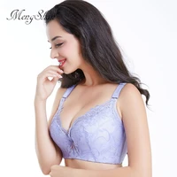 lace tradition thin section with steel ring full cup bra super large code lingerie fatten ventilation gather together anti sag