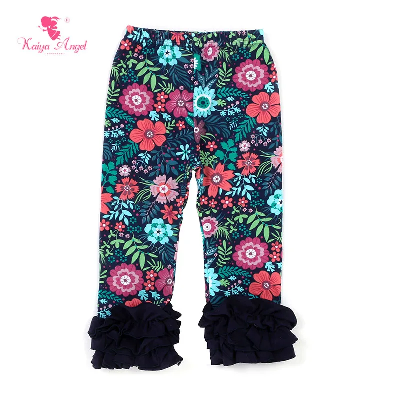 Kaiya leggings girls printed pants legs baby autumn and winter, cotton long frill pants fashion leggings, optional style