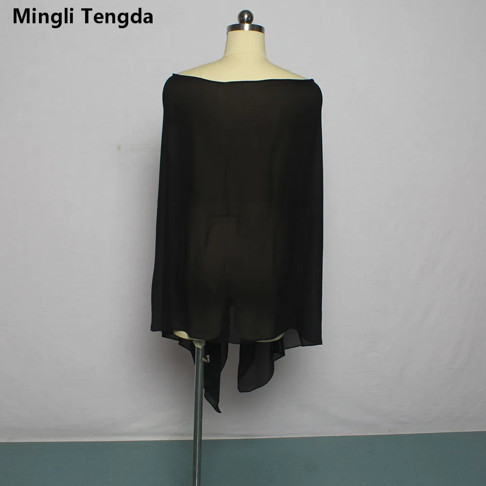 Mingli Tengda Новая Черная шифоновая большая