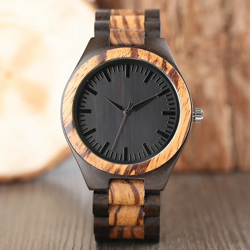 

Luxury Wooden Watches for Men Vintage Analog Quartz Watch Walnut Clock Bamboo Handmade Full Wood Band Wrist Watch Reloj