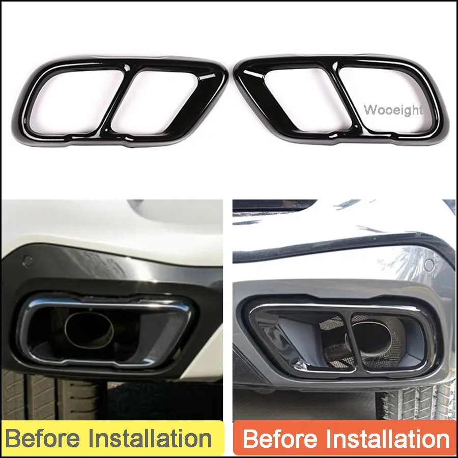 2 шт. Обложка для выхлопной трубы из нержавеющей стали|Хромирование| |