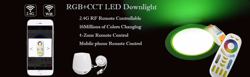 Умная лампа с регулируемой яркостью RGB + CCT изменение цвета|led downlight|led downlight lampdownlight