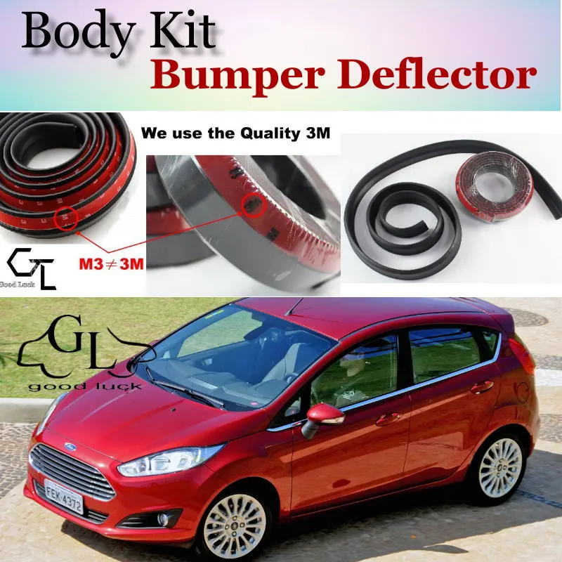 Дефлектор губ на бампер для Ford Fiesta/ST юбка переднего спойлера фанатов TopGear