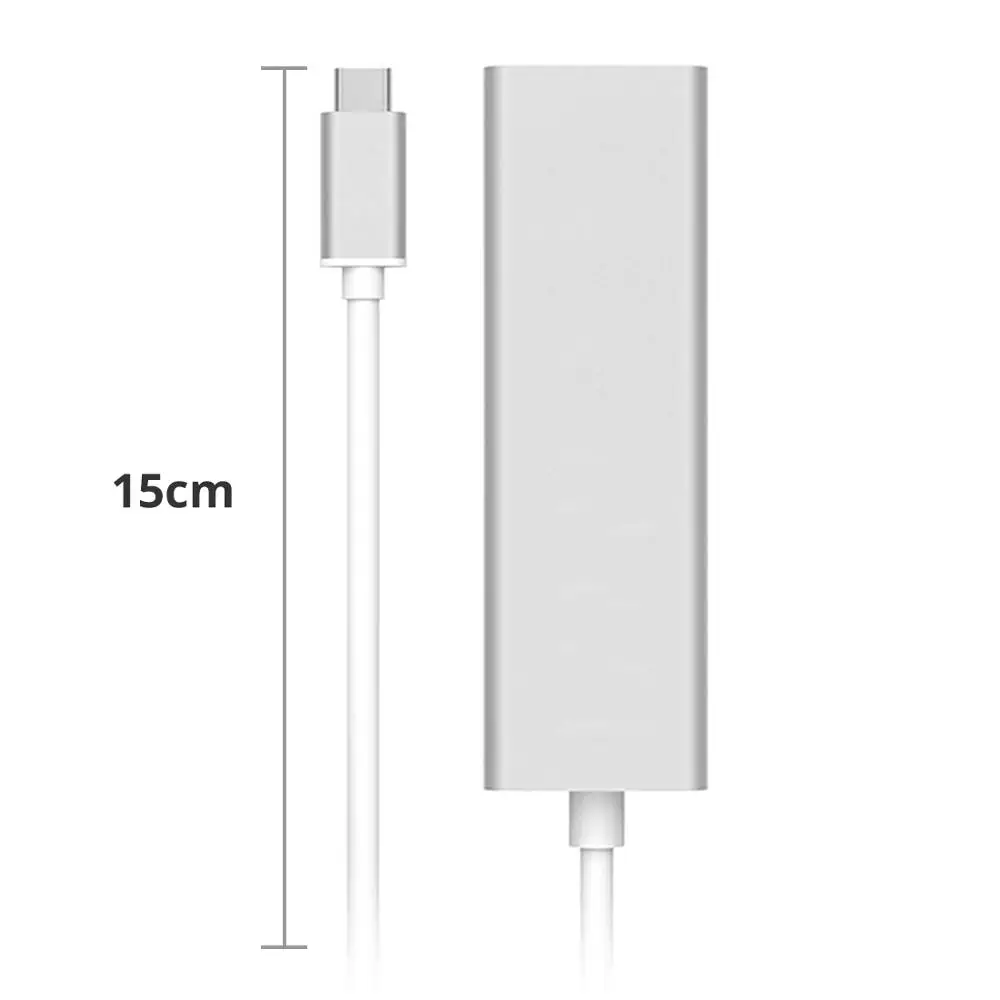 Snowkids 1000 Мбит/с Тип C RJ45 Ethernet LAN адаптер концентратор сетевой алюминиевый корпус