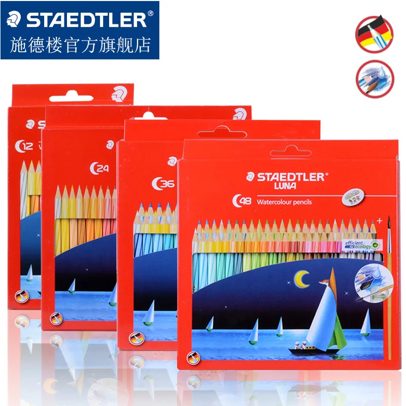 Staedtler Luna 137 10 C12 C24 C36 C48 водорастворимый Цветной Карандаш цветные карандаши