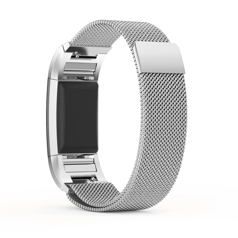 Mijobs магнитный браслет из нержавеющей стали Миланская петля для Fitbit Charge 2 сменный