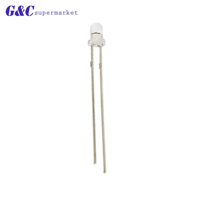 50PCS 850nm F3 20/50/100 шт F3/F5 3 мм 5 мм 850nm 940nm Универсальный светодиодный инфракрасный излучатель приемник диод - Цвет: 50PCS 850nm F3