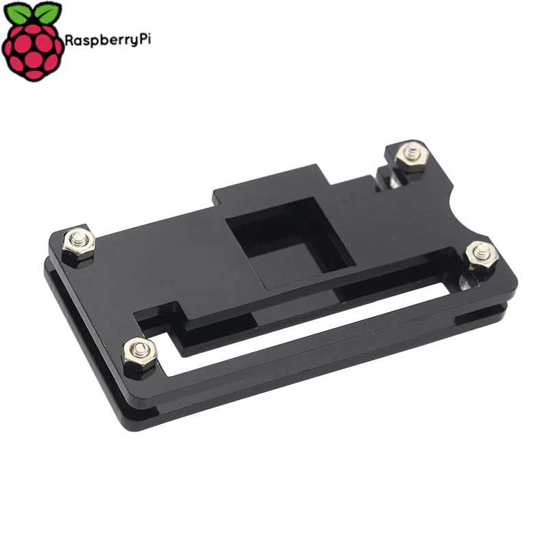 Акриловый чехол Raspberry Pi Zero с радиатором прозрачный черный корпус синяя коробка