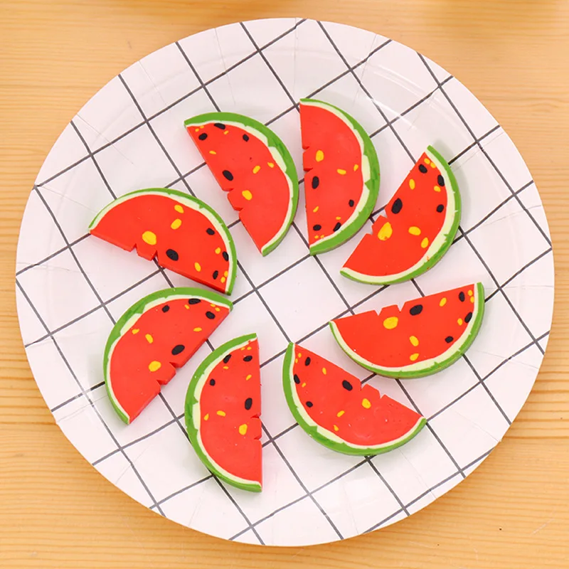 1 шт. новинка платье с принтом арбуз ластик стирательная резинка креативные
