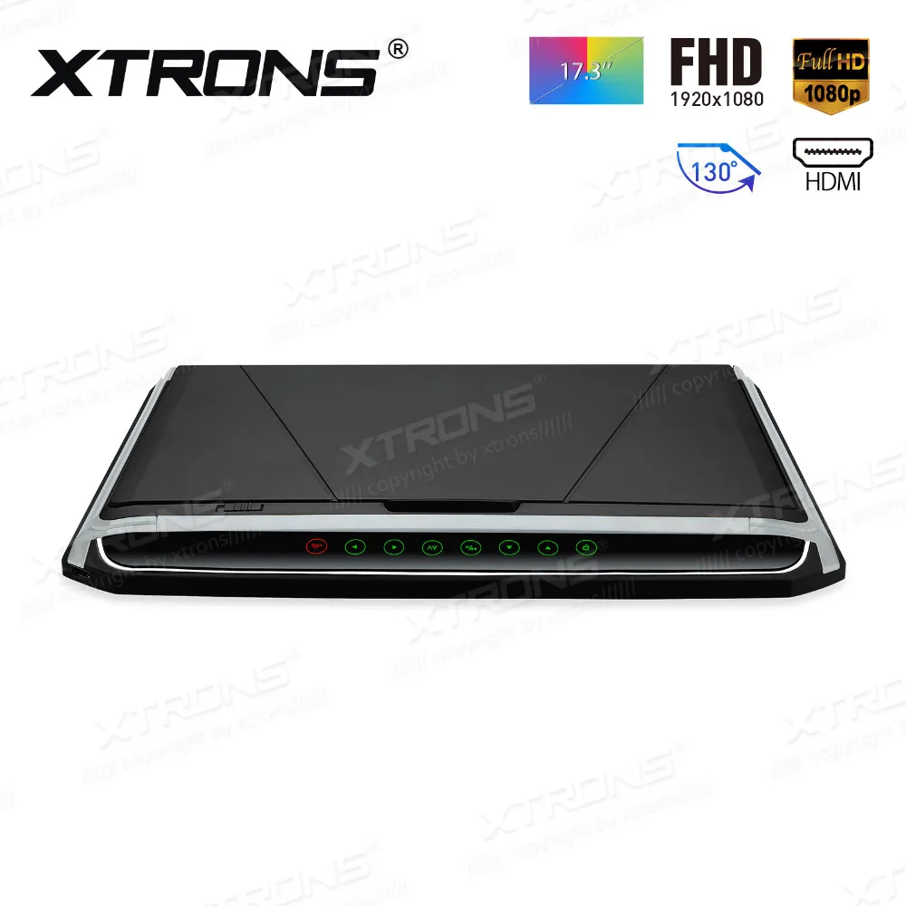 XTRONS 17 3 дюймовый монитор 1080P видео HD цифровой TFT экран широкий ультратонкий