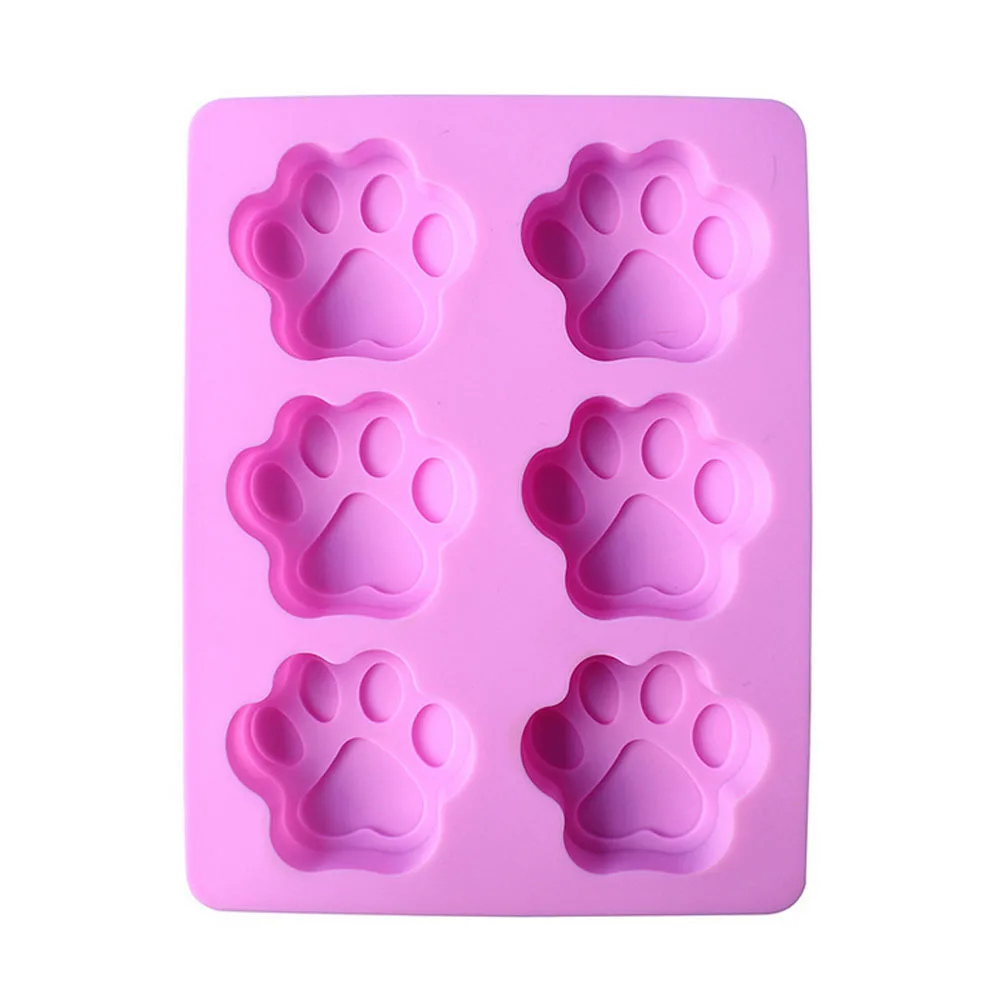 Форма 3D Sugarcraft форма для тортов, фондана шоколадная кошачья и собачья лапка Украшения олова для выпечки, силиконовый DIY Пудинг мыло с запахом печенья формы