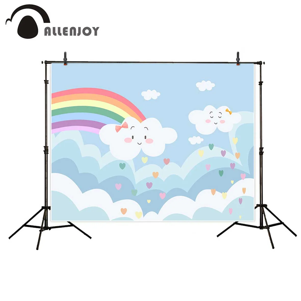 Allenjoy фоны для фотостудии kawaii облако любовь Новорожденные радужные волны фон