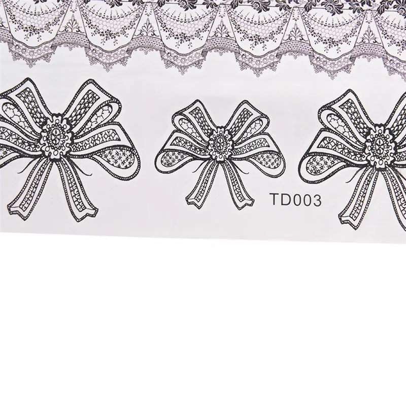 

Waterproof Temporary Tattoo Sticker on Body Leg Water Transfer Sexy Lace Stocking Fake Flash Tattoo for Girl Women