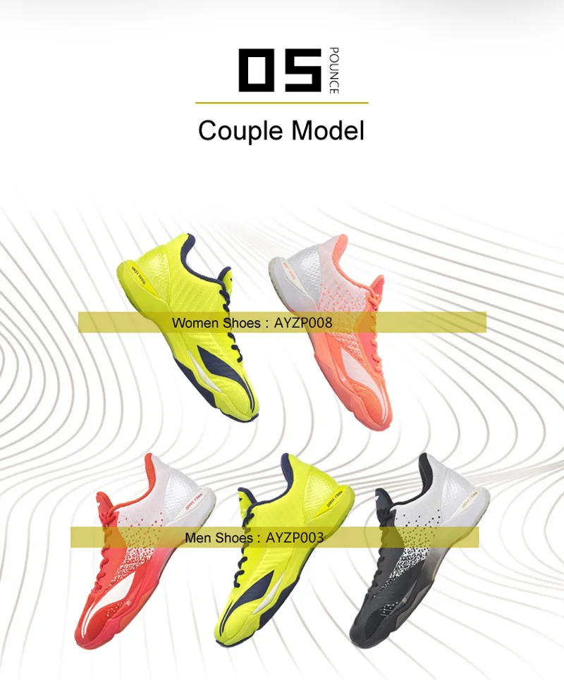 Li-Ning/Мужская обувь для бадминтона DAGGER SE; износостойкая спортивная обувь с подкладом PROBAR LOC; кроссовки AYZP003 XYY116