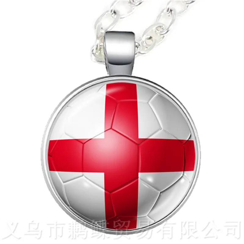 Columbia France Costa Rica England Iran Spain Uruguay TunisiaSoccer Souvenirs Glass Dome Pendant Necklace For 2018 Football CUP | Украшения - Фото №1