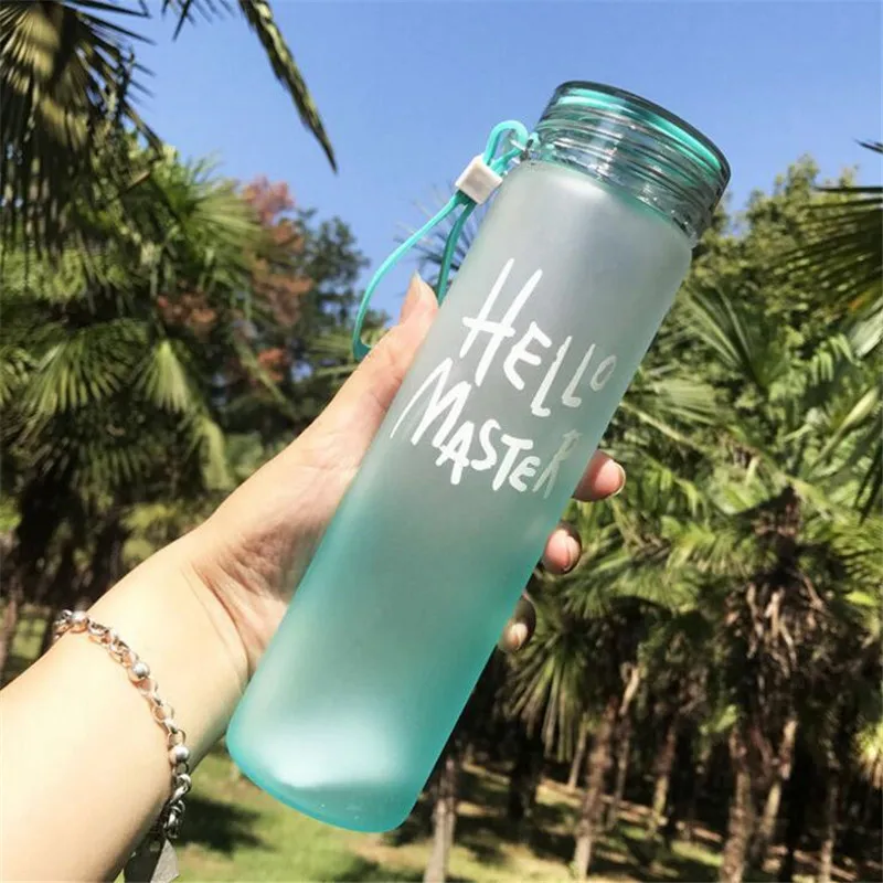 Матовые портативные бутылки для воды стеклянная Спортивная бутылка bpa