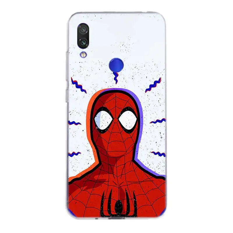Красный силиконовый чехол с человеком-пауком для Xiaomi Redmi Y3 S2 Y2 Note 7 6 5 Pro 4 4X 5A 6A Pocophone