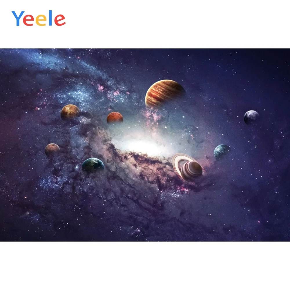 Yeele космическая солнечная система Вселенная планета Дети День Рождения фотография фон мальчик фотосессия фон для фотостудии
