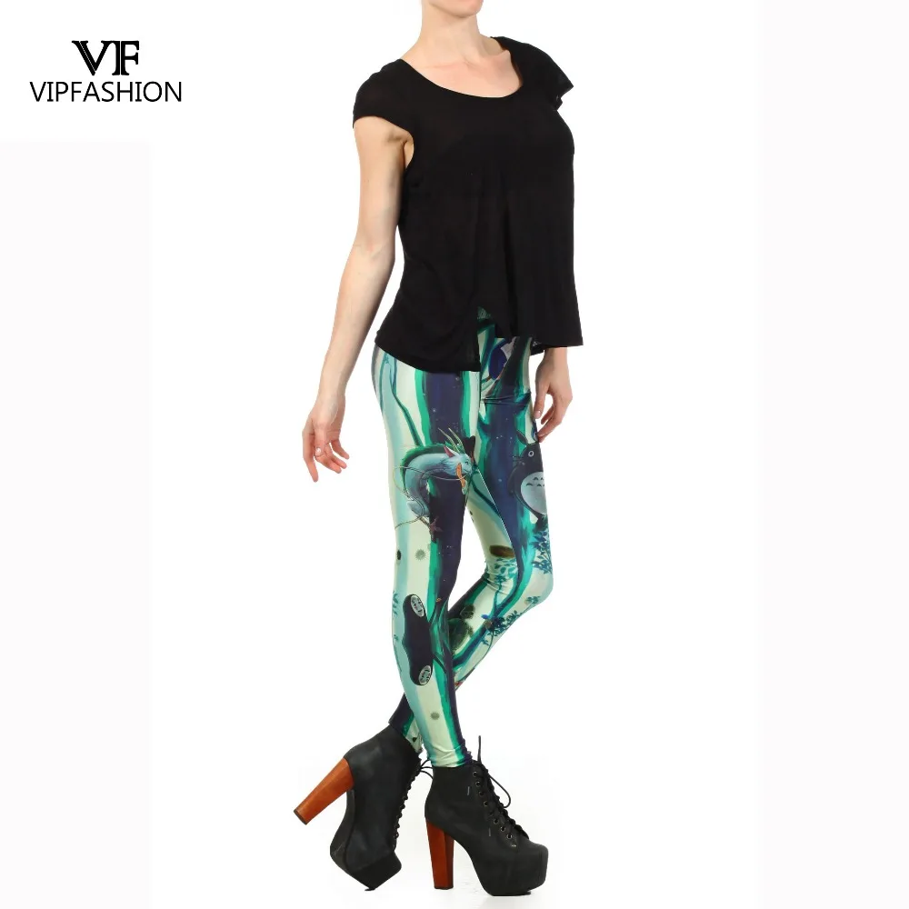 VIP Мода 2019 женские леггинсы на весну модная летняя fashionMy 3d сосед Тоторо печатных с