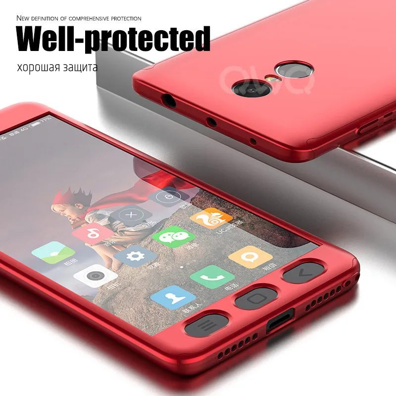 360 Full Cover Phone Cases For Xiaomi Redmi Note 4X 32GB 4 Global Version Case 5.5&quot Snapdragon 625 |