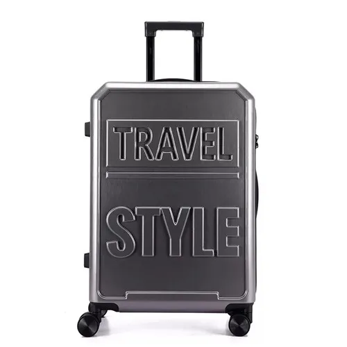 gray KLQDZMS 20/24 дюймов дорожная Стиль PC Сумки на колёсиках spinner на колесах тележка масштабных дорожных чемоданов, для мужчин и женщин ручной клади чехол - Цвет: gray