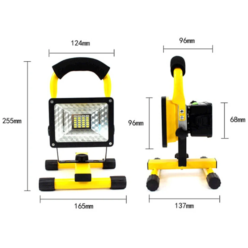 구매 휴대용 30W LED 랜턴 캠핑 라이트, 탐조등 24 Led 스포트라이트 충전식 비상 경고등 플러드라이트 라이트