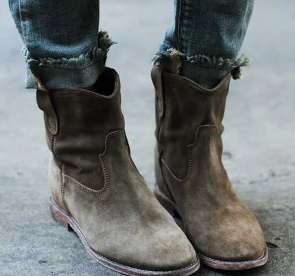 Lttl/Новое поступление Черный серый цвет серо-коричневые замшевые ботильоны