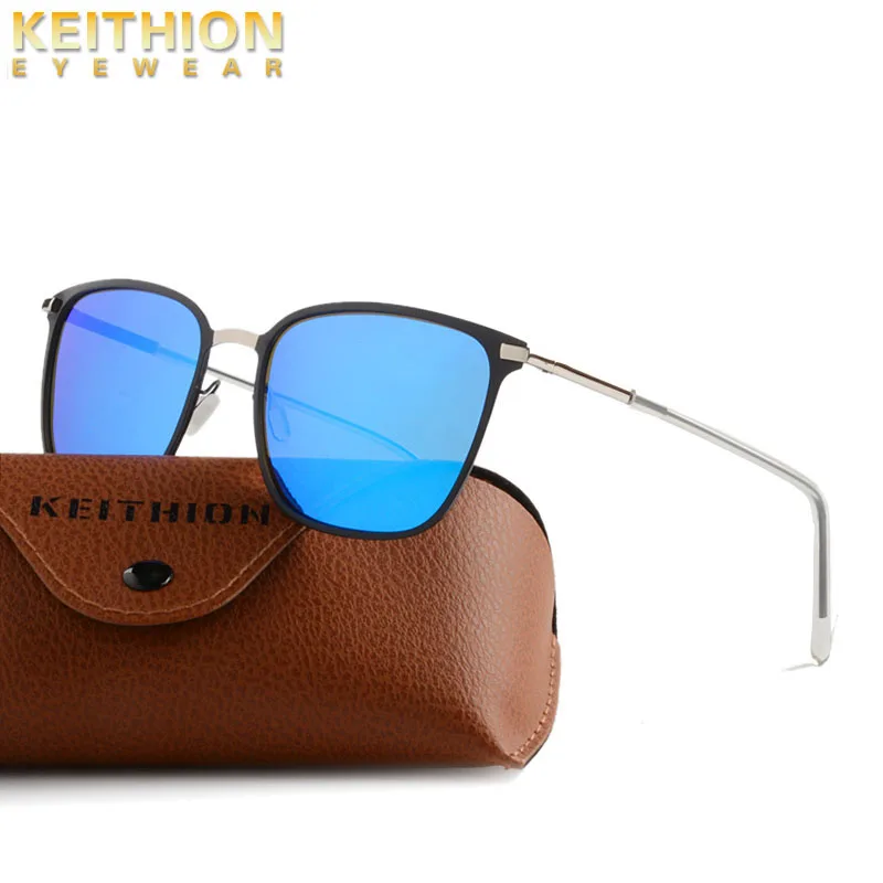 

KEITHION бренд Для Мужчин's Wo Для мужчин s Винтаж квадратные очки поляризованные UV400 зеркальные Slim Fit кадр очки