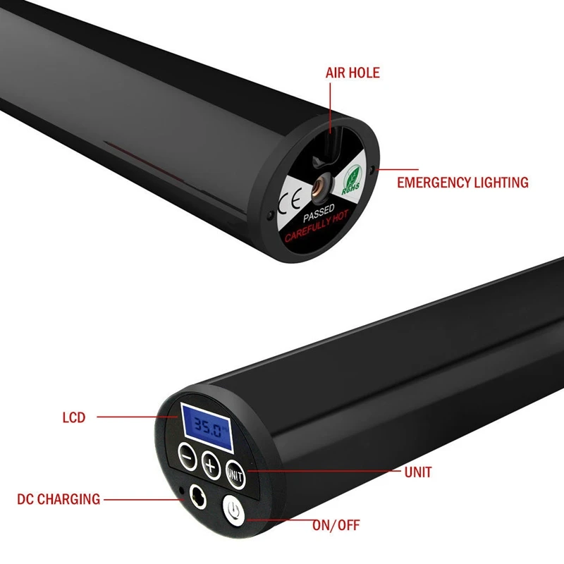 Воздушный компрессор для авто велосипеда Электрический насос шин с ЖК дисплеем